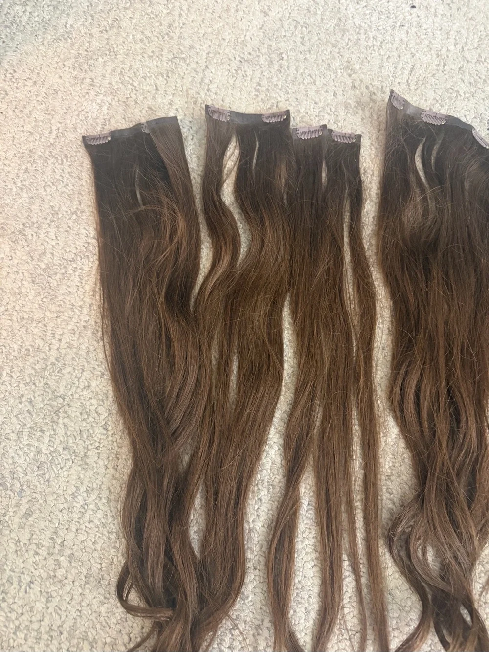 GOO GOO Invisi Edge Clip in Hair Extensions Set 24inch 170g 4A chocolate brown